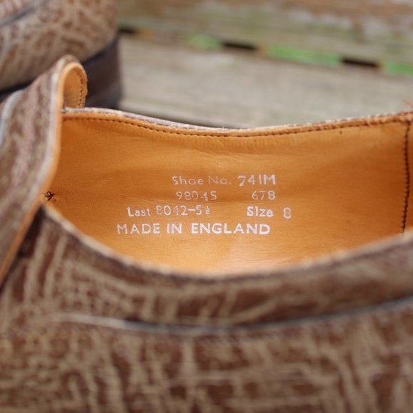 Rare, 1980s Vintage Loake Loafer, Gray Antelope/Kudu Hide, Made in England, 8 UK - Picture 11 of 12